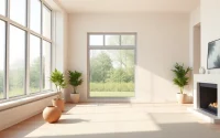 Showcasing energy-efficient windows Manchester style in a contemporary home setting.