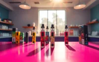 Explore dummy vapes price details with a colorful display of various flavors and packaging styles.