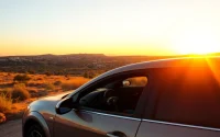 Experience affordable car rental with driver Malta, featuring scenic views and warm sunset lighting.