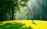 Yoga practice in a serene nature setting representing healthlifeherald.com’s commitment to wellness.