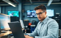 Riparazione pc torino in un moderno laboratorio di riparazione elettronica.