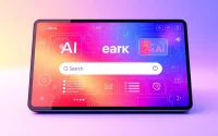 A visual representation of an AI search interface showcasing advanced features and user-friendly design.