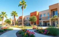 Explore inviting Glendale AZ apartments with vibrant gardens and modern architecture.
