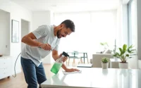 Achieve a spotless finish with expert bond cleaning Logan services in action, showcasing eco-friendly techniques.