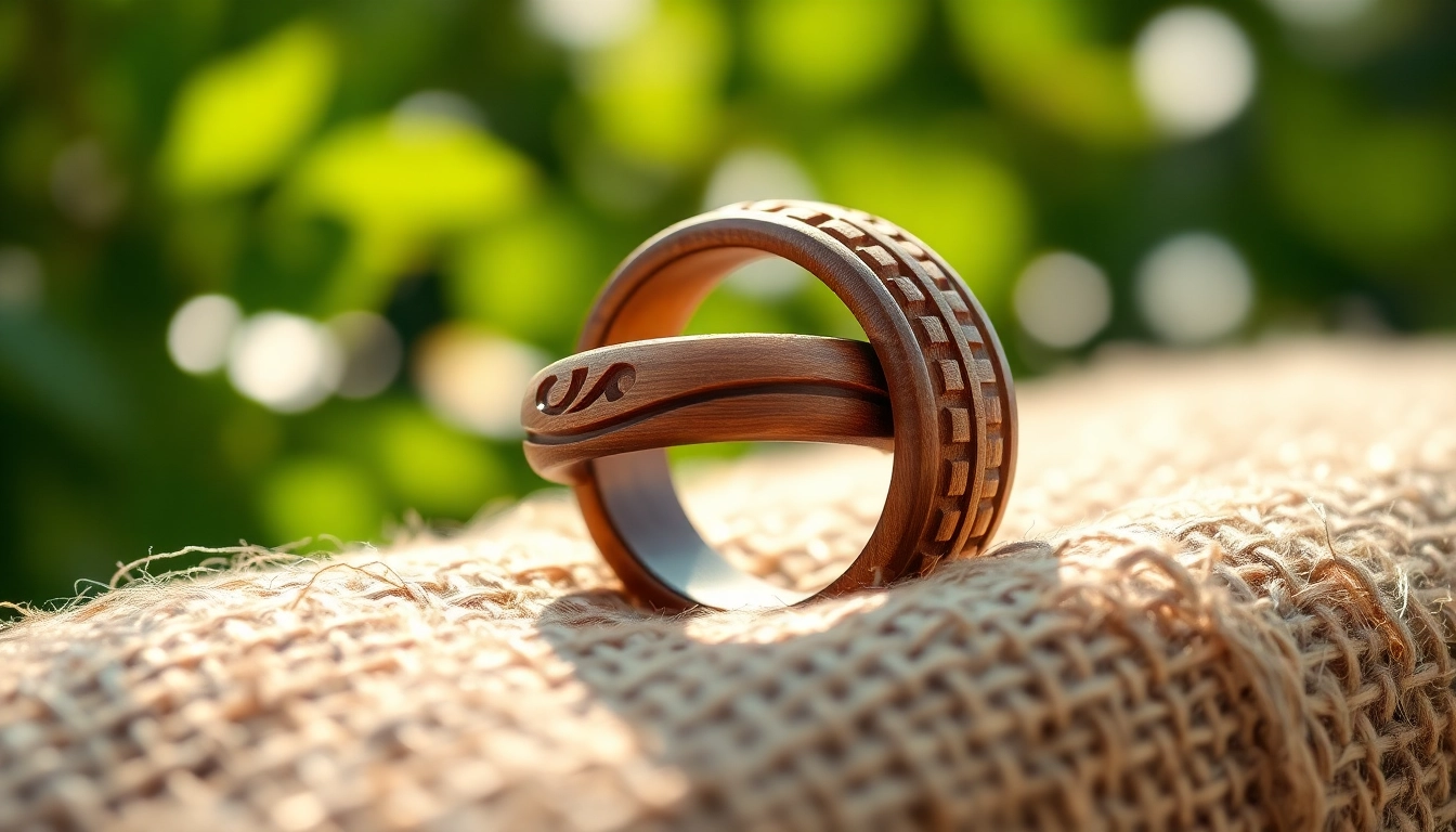 Elegantly Crafted Wooden Wedding Rings for Unique Couples