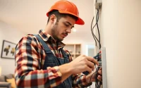 Providing Electrical Service maintenance by a proficient electrician in a residential environment.